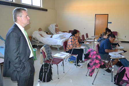 One new option for students is training to become a Certified Nurse Assistant (CNA) while in high school. Those are mannequins.