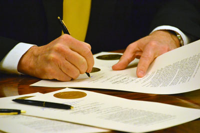 bill being signed
